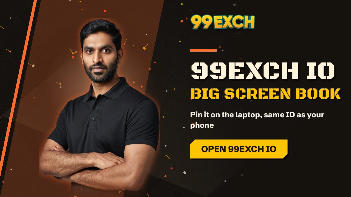 99Exch IO login opened on a laptop with a desktop shortcut ready