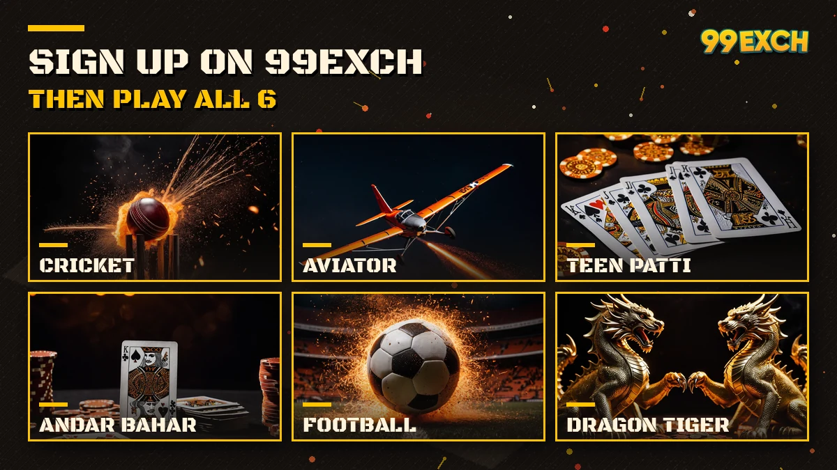 99Exch games after sign up: cricket odds, Teen Patti and Aviator on one balance