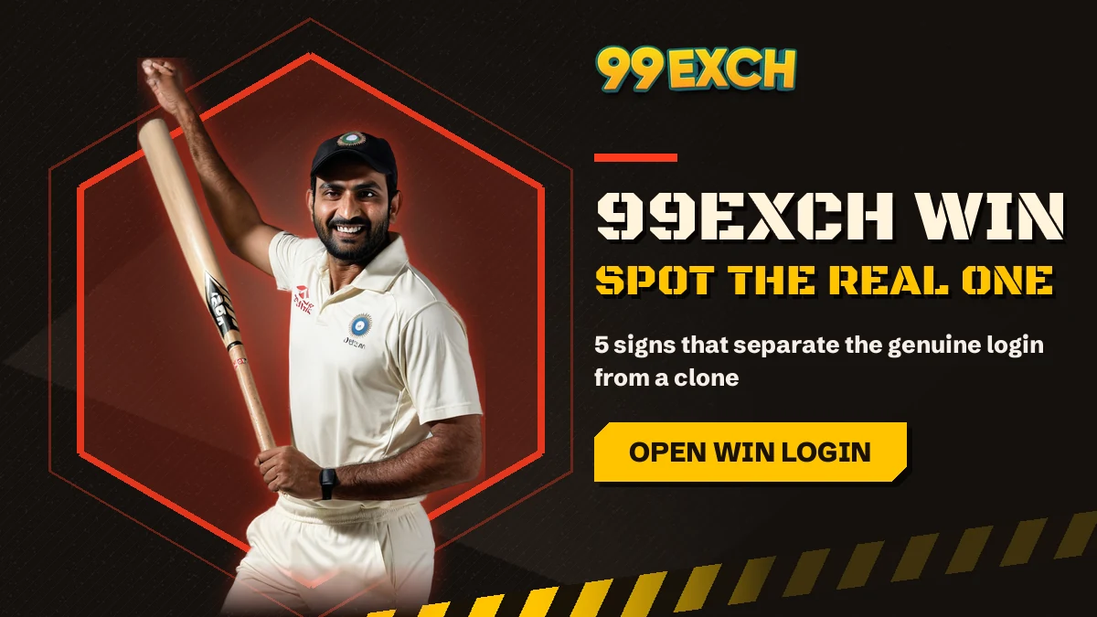 99Exch win login banner showing the genuine sign-in address and clone check